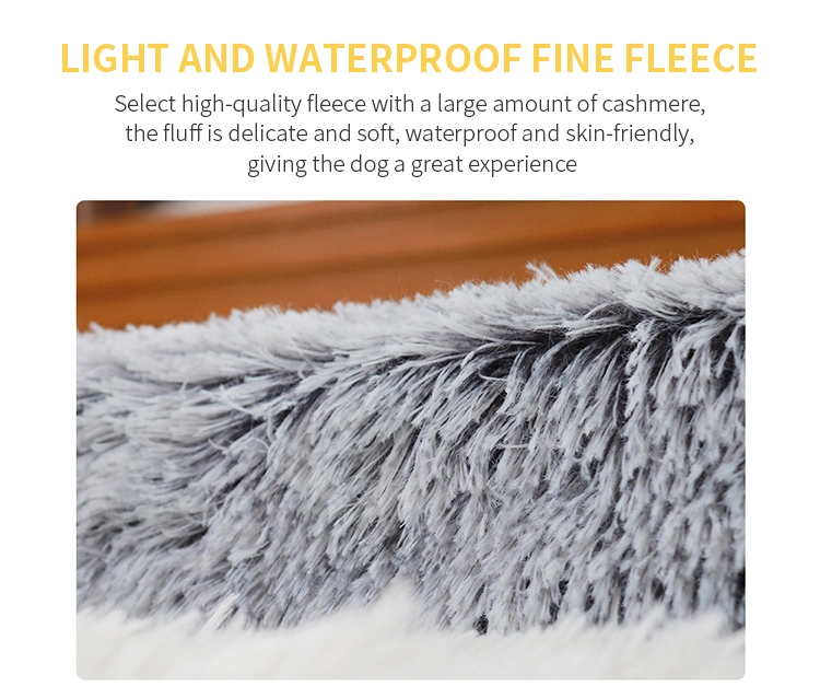 Pet Home Autumn/Winter Thickened Coral Fleece Pet Sleeping Mat Rectangular Pet Mattress