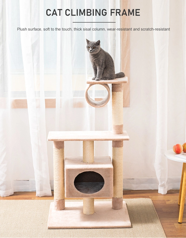 Amzaon Best Seller Climber Tower Sisal Material Pet-Friendly Cat Tree Tower Indoor