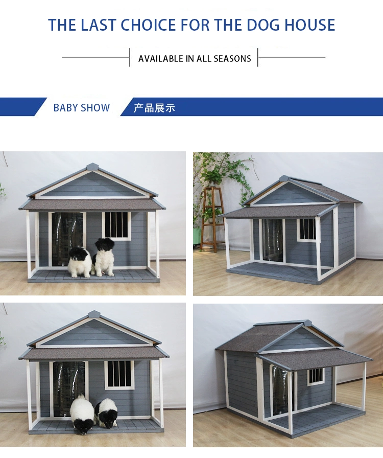 Durable Waterproof Plastic Puppy Shelter Kennel Indoor Outdoor Pet Dog House